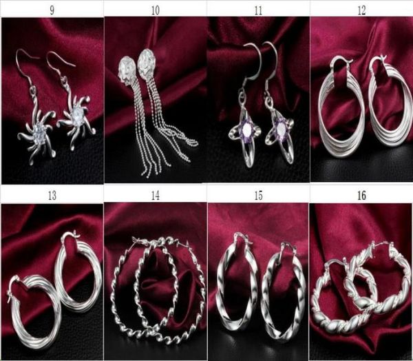 

fashion jewelry manufacturer mixed 50 pcs a lot earrings 925 sterling silver jewelry factory fashion shine earrings 17681008733