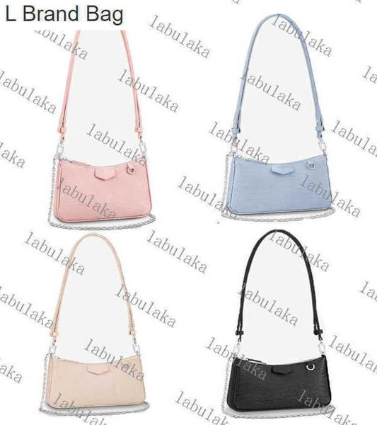 

l brand bag 2021 fashion genuine leather women shoulder bag letter handbags change wallets classic womens crossbody evening bags with 20*13c, Black
