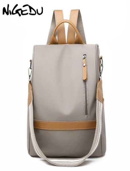 

anti theft woman backpack waterproof nylon shoulder bags for female school bags multifunctional travel backpack big back pack1072241