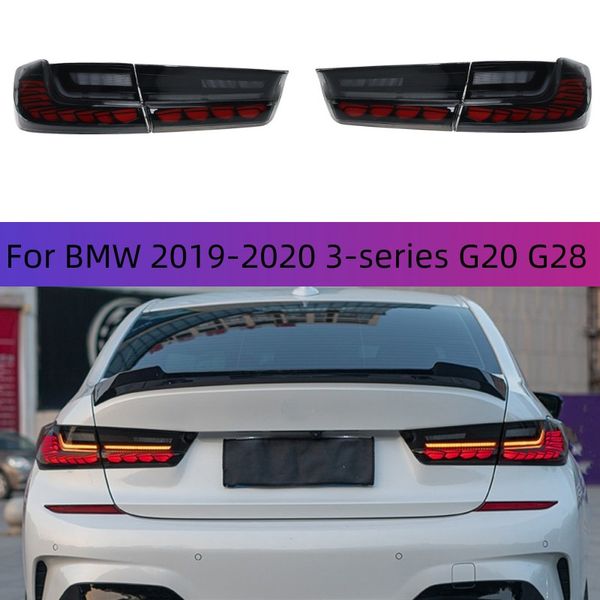 

tail lights assembly for bmw 20 19-20 20 3-series g20 g28 led drl dragon scale streamer turn signal brake lamp auto accessories
