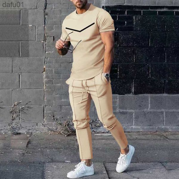 

men's t-shirts new mens summer sets solid color 3d printed short t-shirt trousers 2 piece suits oversized male clothing sportswear joog, White;black