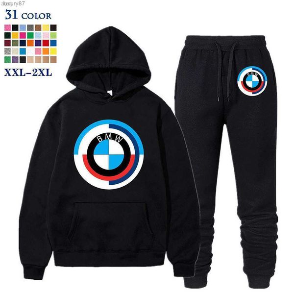 

hoodies men's sweatshirts bmw-diy solid color sweater set autumn cas, Black