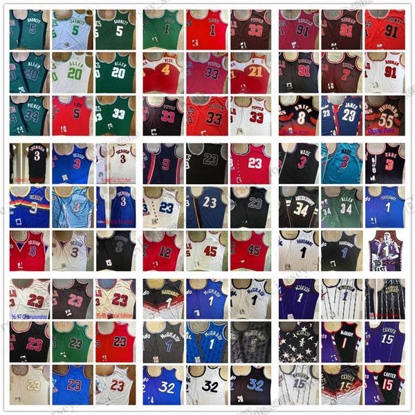 

mitchell and ness real embroidery east basketball jersey mcgrady rose pippen rodman durant irving kukoc kidd another wade carter webb ewing, Black;red