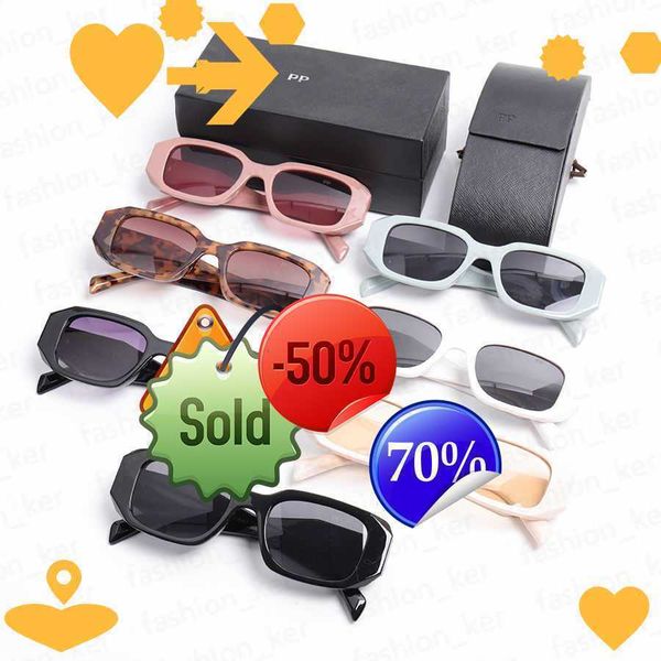 

prapra2023fashion designer sunglasses goggle beach sun glasses for man woman 7 color optional good quality232111323, White;black