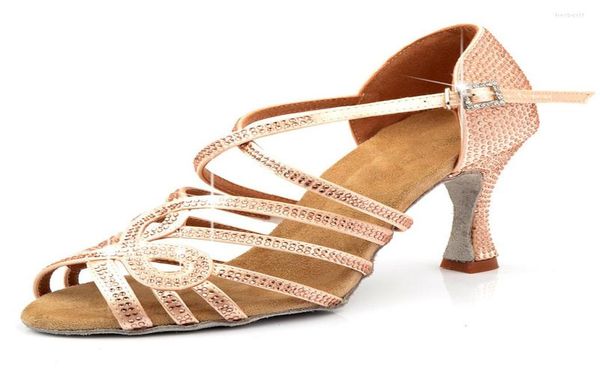 

sandals women latin dance shoes rhinestones soft bottom salsa for dancing ladies women039s wedding hight heels 85cm9677835, Black