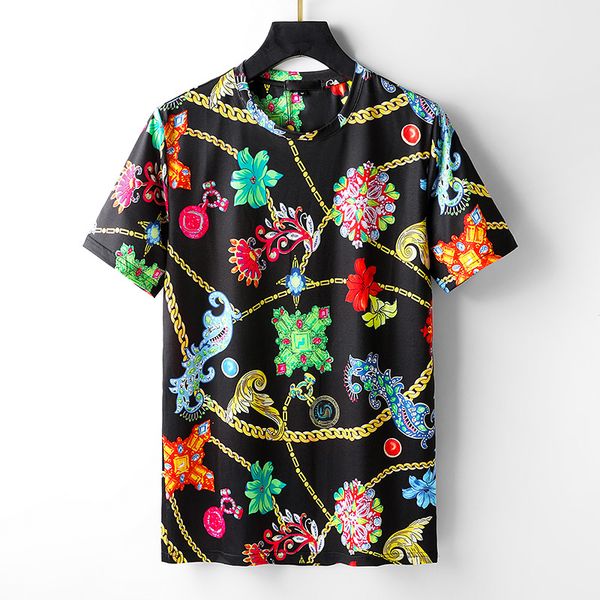 

summer printing leisure tshirt fashion brand mens t shirt fashion men women designers clothing short sleeve casual loose couple tee, White;black