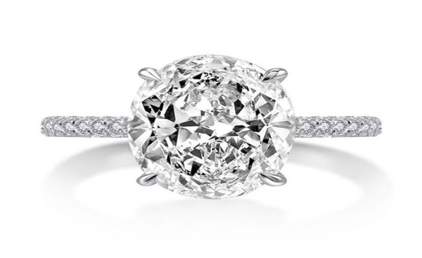 

vintage oval cut 4ct lab diamond promise ring 100 real 925 sterling silver engagement wedding rings for women jewelry5580806, Slivery;golden