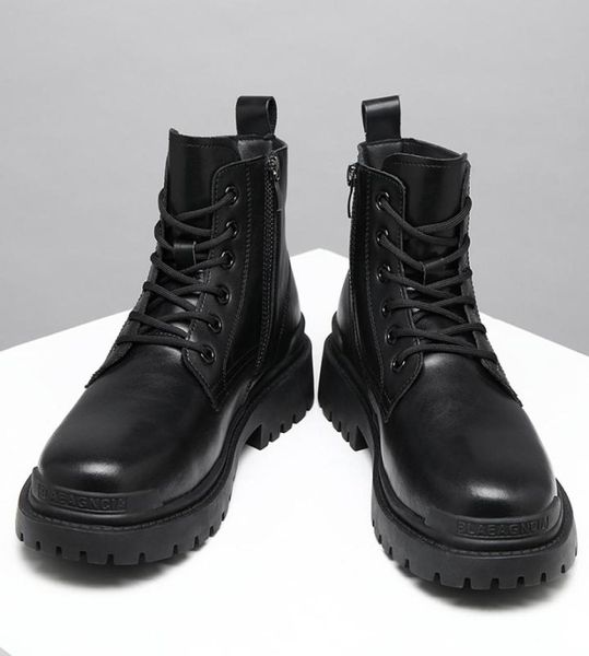 

black ankle military boots men luxury brand army combat tactical boots for men shoes casual cowboy boots for men botas militares2716980