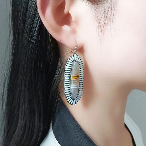 

burning silver alloy dripping resin earrings manufacturers niche design