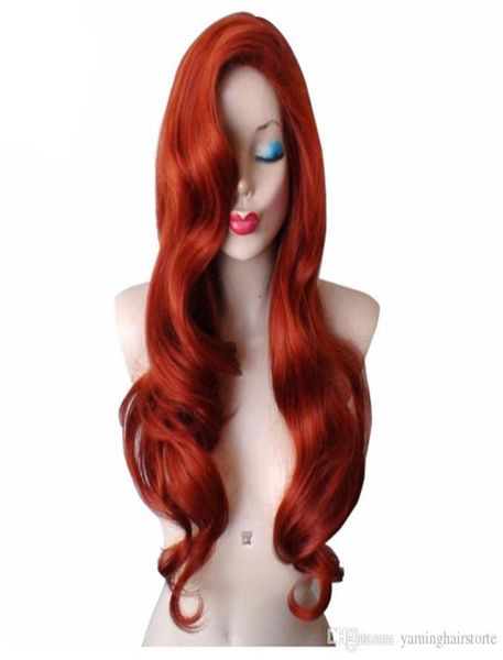 

golden blonde long curly wig synthetic cosplay rabbit wig with big swap bangs drag queen for halloween daily use2765796, Black;brown