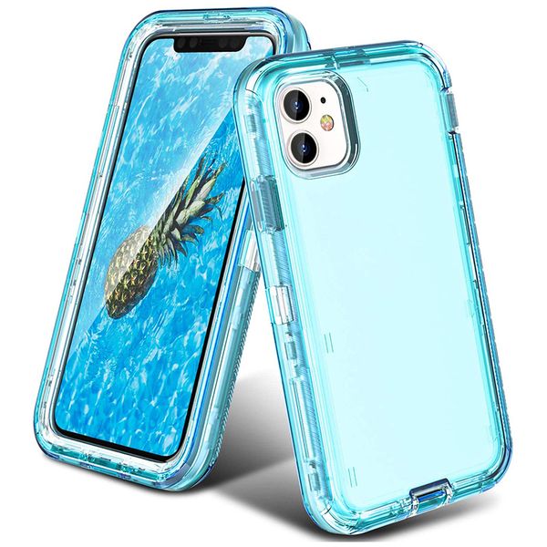 

transparent shockproof phone cases for iphone 15 14 13 12 11 pro max xsmax xr xs x 7 8 plus armor heavy duty three layer protective cellphon