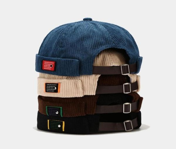 

beanieskull caps brand vintage beanie hats men women spring autumn landlord hat streetwear hip hop brimless corduroy docker cap w5355338, Blue;gray