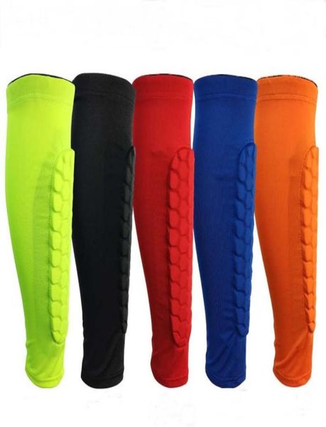

honeycomb calf sports protection leg sleeve mxl sports leg protection 5 color basketball football shin pads anticrash leg suppor2712064, Black;gray