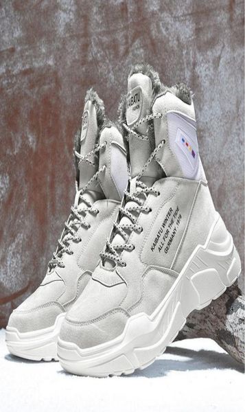 

winter plush warm men outdoor snow ankle boots nonslip casual sneakers work casual shoes fashion male footwear7253405, Black