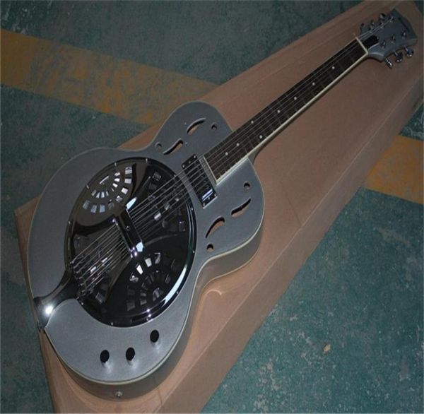 

whole maestro dobro resonator silver grey electric guitar in stock4891704