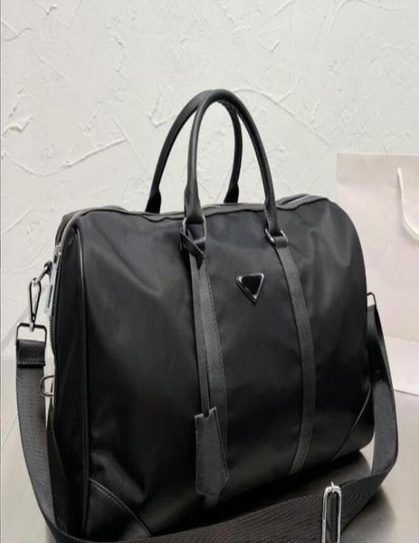 

men fashion duffle bag black nylon travel bags fashion mens handle luggage gentleman business totes with shoulder stra3300998