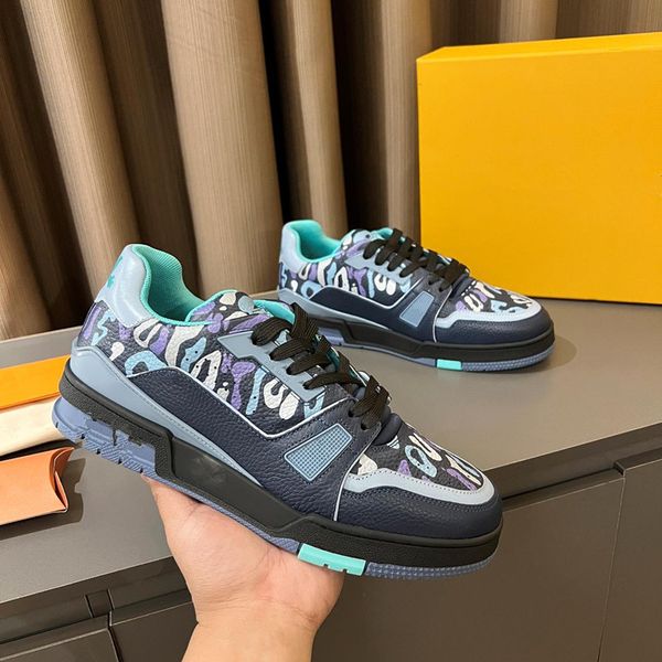 

2023 new designer sneaker casual shoes calfskin leather white letter overlays platform 0522, Black