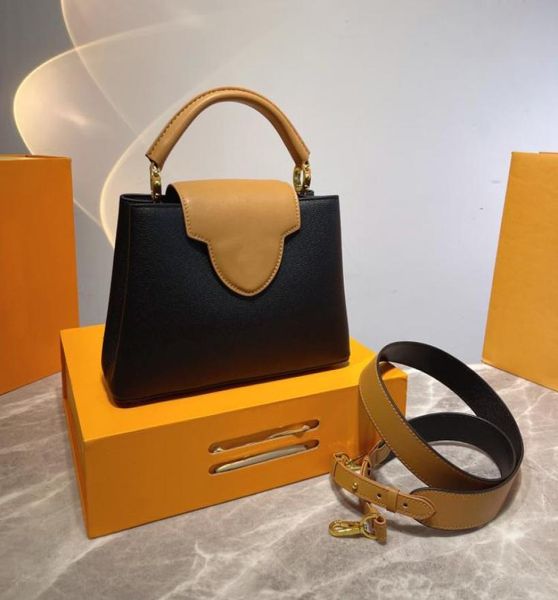 

women capucines handbag lady tote crossbody designer bag colorful painting litchee leather handbags fashion letter flap handcraft 4213634