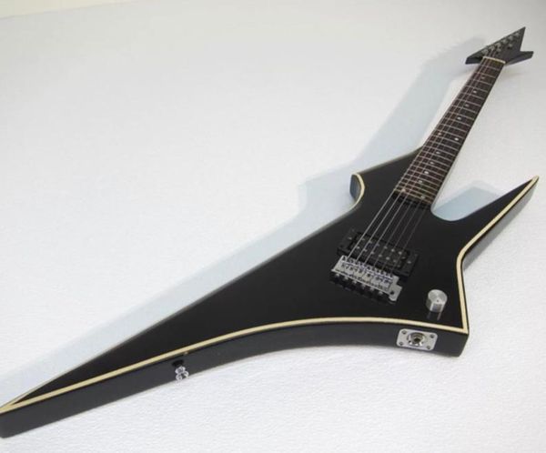 

custom irregular shape electric guitar with white binding011556851