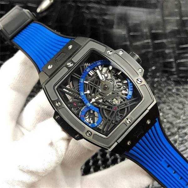 

men luxury richads watch milles mechanical creative soul hollow fashion glow waterproof wine bucket type fully automaticqq, Slivery;black