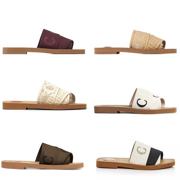 

luxury woody sandals famous designer women ch slippers dhgate platform summer beach casual outdoor ladies black white flat flip flops shoes, White;red