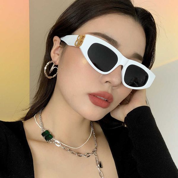 

fashion bb sunglasses letter b frames new small frame ins cat eye women's personality bb sunglasses fashion glasses trend with original, White;black