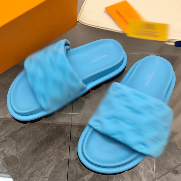 

2023 fashion luxuries designers summer flat slipper sheepskin diamond lattice women designer sandals genuine leather shoes with box -196, Black