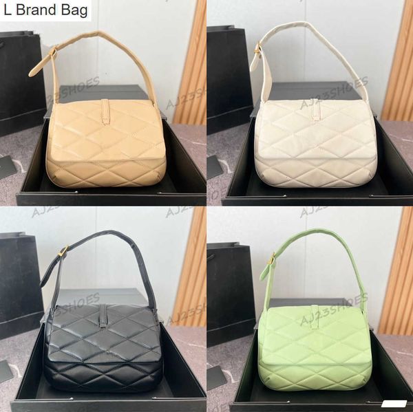 

l brand bag le 57 hobo bag women designer tote bags le57 leather shoulder bag ladies wallet purse luxury handbag, Black