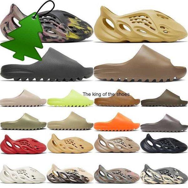 

sandals luxury 2023 brands sandals pool sliders foam runner rubber mx carbon ararat mist sand grey resin onyx bone core mens womens designer, Black