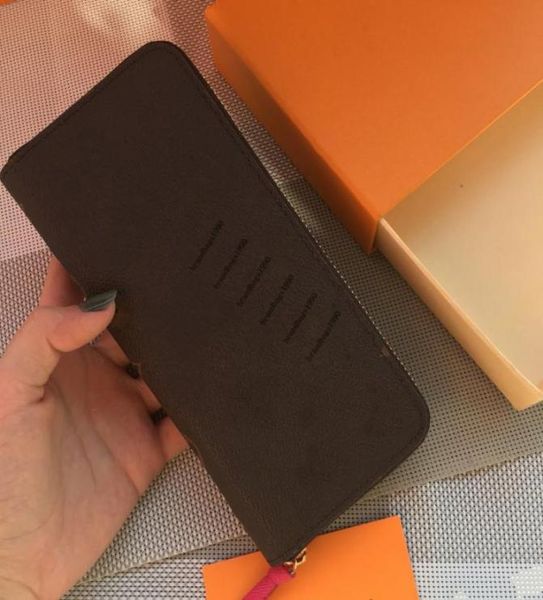 

2020 whole flower symmetrical wallet fashion genuine leather wallet purses women purse mens wallet portafoglio uomo 607423937059, Red;black