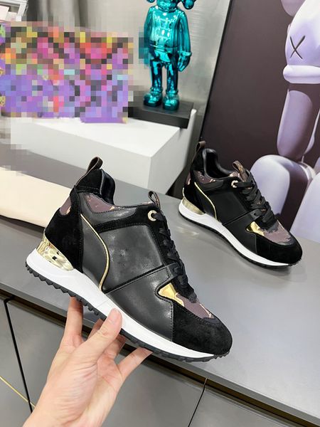 

2023 new women luxury shoes reflective sneakers designer trainers genuine leather 0523, Black