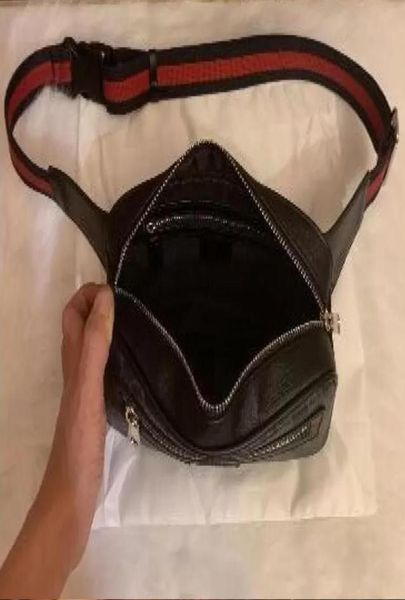 

men women bags men women039s leather sport fanny pack belly waist bum bag belt jogging pouch black grid5963759