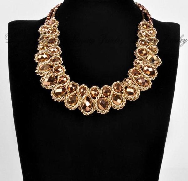 

cyber monday day special deal 2016 fashion goldsilver plated chain jewelry style white acryl choker pendant necklace2233880, Black
