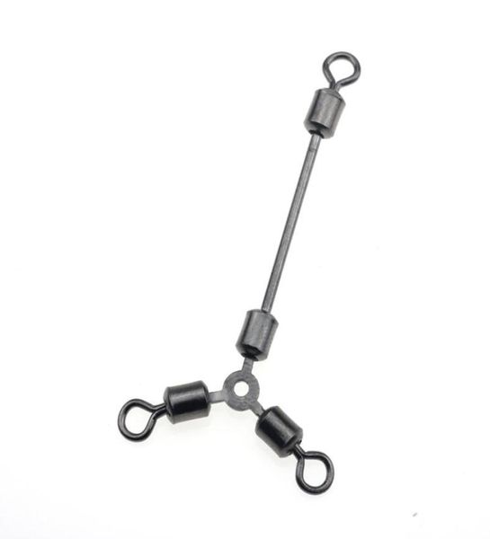 

rompin 10pcslot fishing swivels ball bearing rolling swivel fishing connector accessories sea fishing 3 way swivel connector2335709