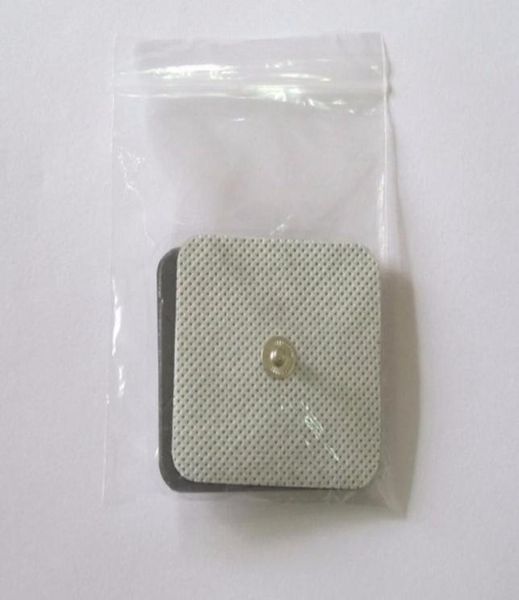 

12pcs square stud pads 4x4cm tens ems machine electrode pad reusable longlife self adhesive f massage digital therapy machine7696153