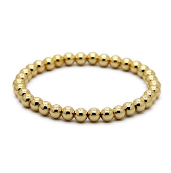 

1pcs 6mm natural stone beads jewelry real gold plated round copper beads men039s bracelets gift6937284, Golden;silver