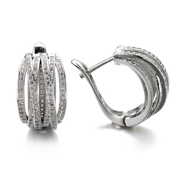 

new multi-layer earrings inlaid with zircon net red earrings accessories, Golden