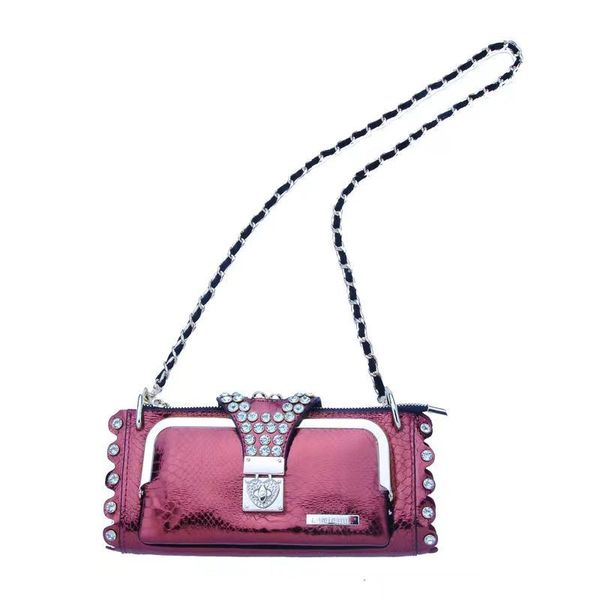 

imported serpentine leather diamond-encrusted shoulder bag exquisite buckle high-grade crossbody bag exquisite workmanship atmosphere everyt