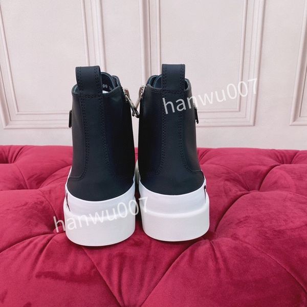 

2023 luxurys designer sneakers calfskin casual shoes leather trainers all-match stylist sneaker leisure shoe platform lace-up, Black