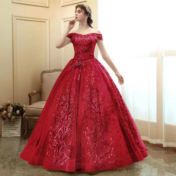 

vintage lace arabic wedding dresses sweetheart pearls ball gown tulle bridal dresses wedding gowns lace appliques 3d flowers elegant bride g, White