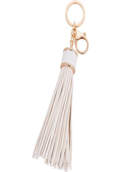 

fashion casual pu leather tassels women keychain bag pendant alloy car key chain ring holder retro jewelry5207719, Silver