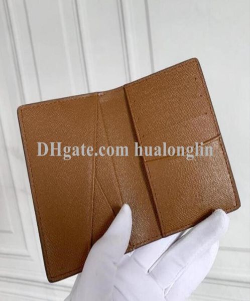 

small wallets card holder purse women men original box fashion classic flower grid checkers6716265, Brown;gray