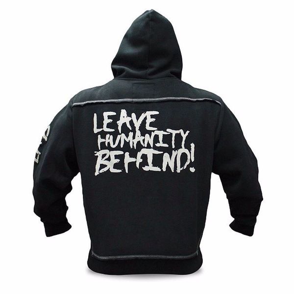 

mens hoodies bodybuilding fitness long sleeve training hoodies sweater coat, Black