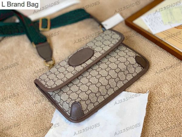

l brand bag ophidia flap bags tote underarm handbags luxury designer women shoulder bags adjustable red and green shoulder straps, Black