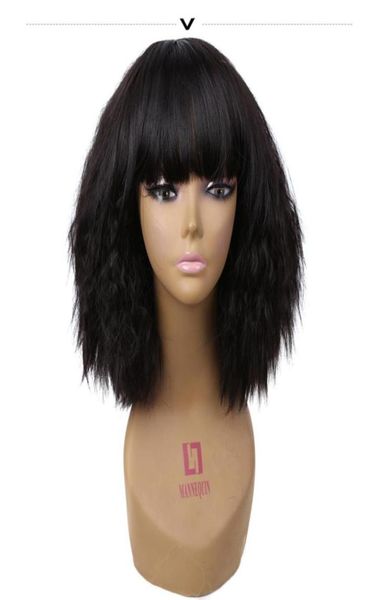 

short length afro kinky curly synthetic wigs african american black brown blonde red hair for women perruque cosplay wig65830263521312