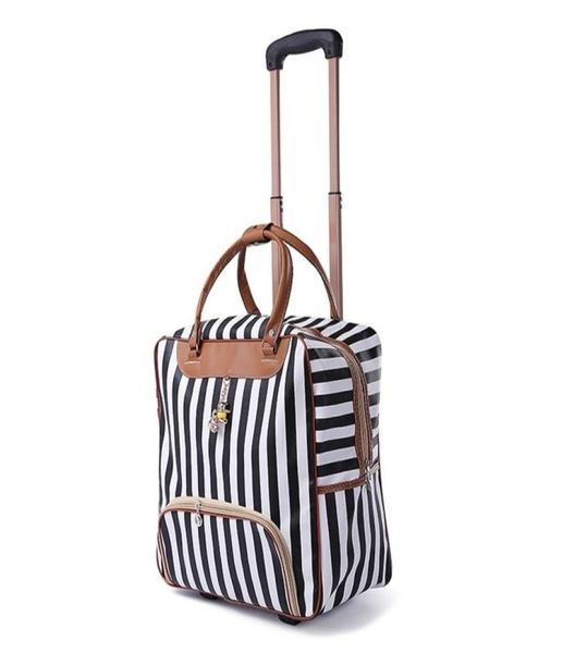 

fashion women travel business boarding bag on wheels trolley bags large capacity travel rolling luggage retro girl suitcase bag 224358744