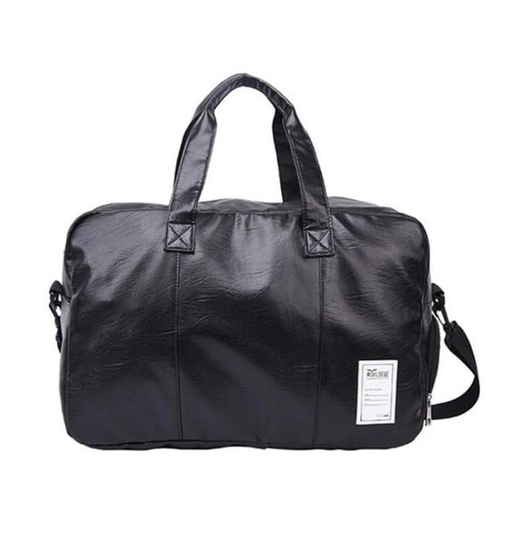 

duffel bags large men pu leather travel duffle bag women hand luggage waterproof sports gym weekend handbag business mochilas9142553