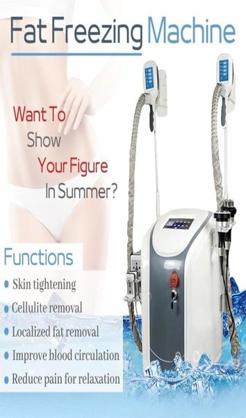 

cryolipolysis fat zing slimming machine 2 cryo handles cool body sculpting cryolipolysis ultrasound cavitation rf lipol2244867, Black;white