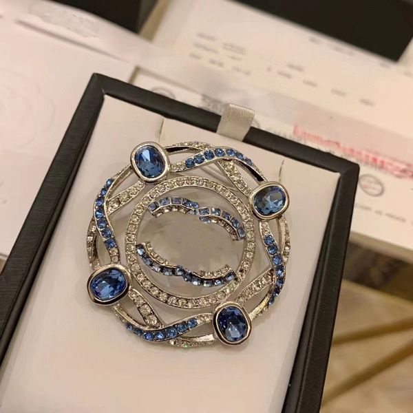 

brooch turquoise contrast jelly resin glaze retro inlaid gemstone temperament sapphire brooch, Gray