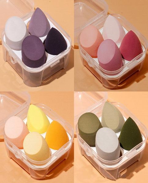 

sponge for makeup beauty blender with box foundation powder blush make up tool kit egg sponges cosmetic puff holder 4pcsbox1829426